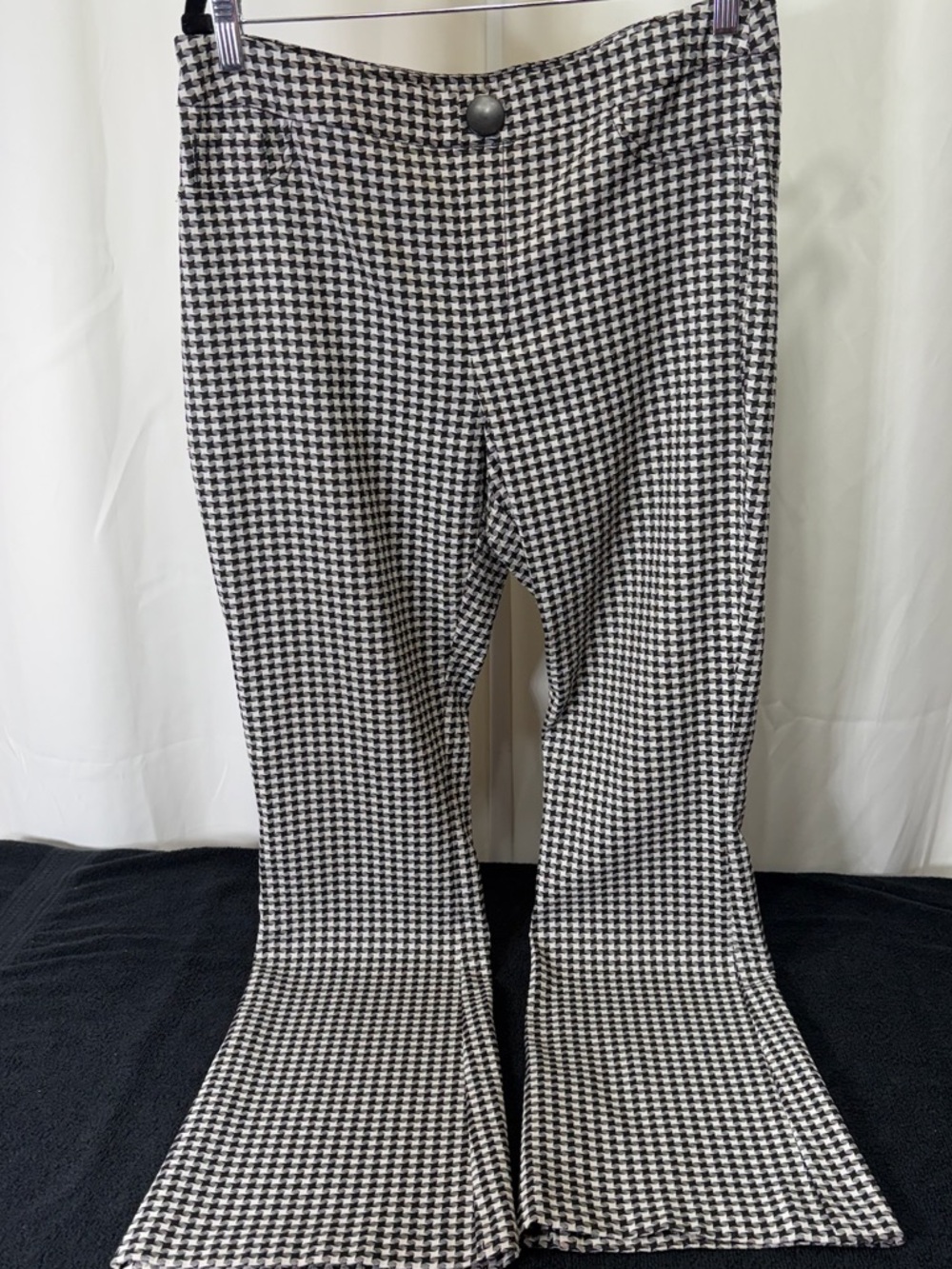 Cato Black and White Houndstooth Flare Trousers 2511